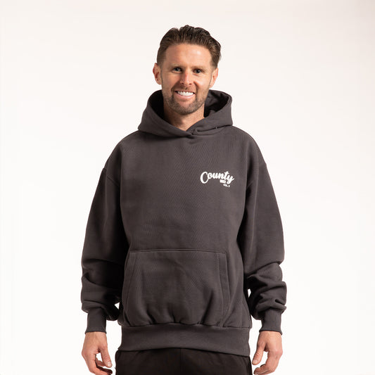 County Script Puff Print Logo Hoody Vol.2 (Unisex)