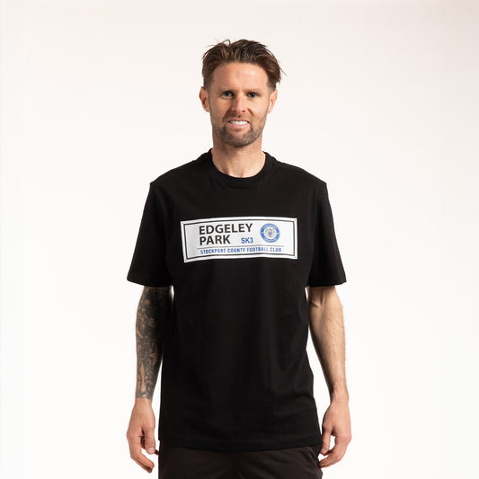EDGELEY PARK STREET SIGN - STOCKPORT COUNTY FC Crew Neck S/sl Tee