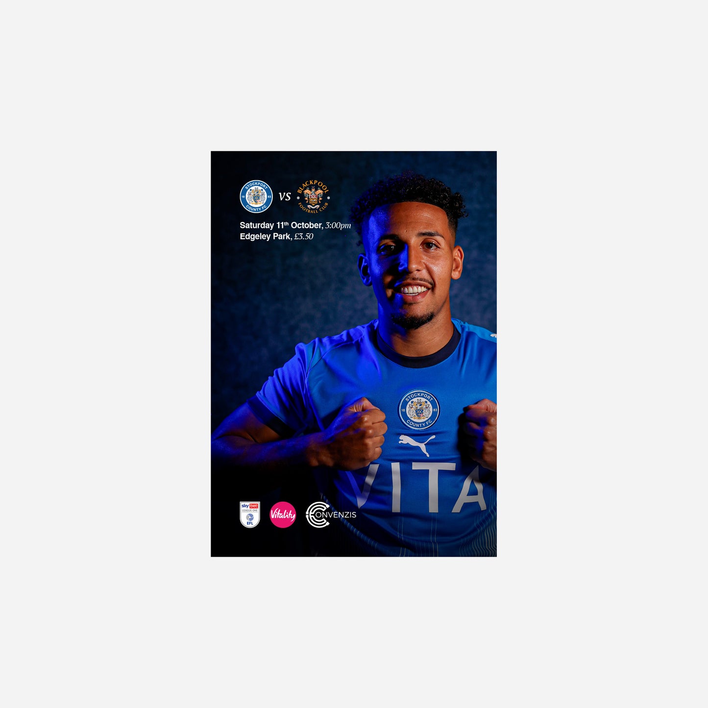 25/26 Stockport County Vs Blackpool FC Programme