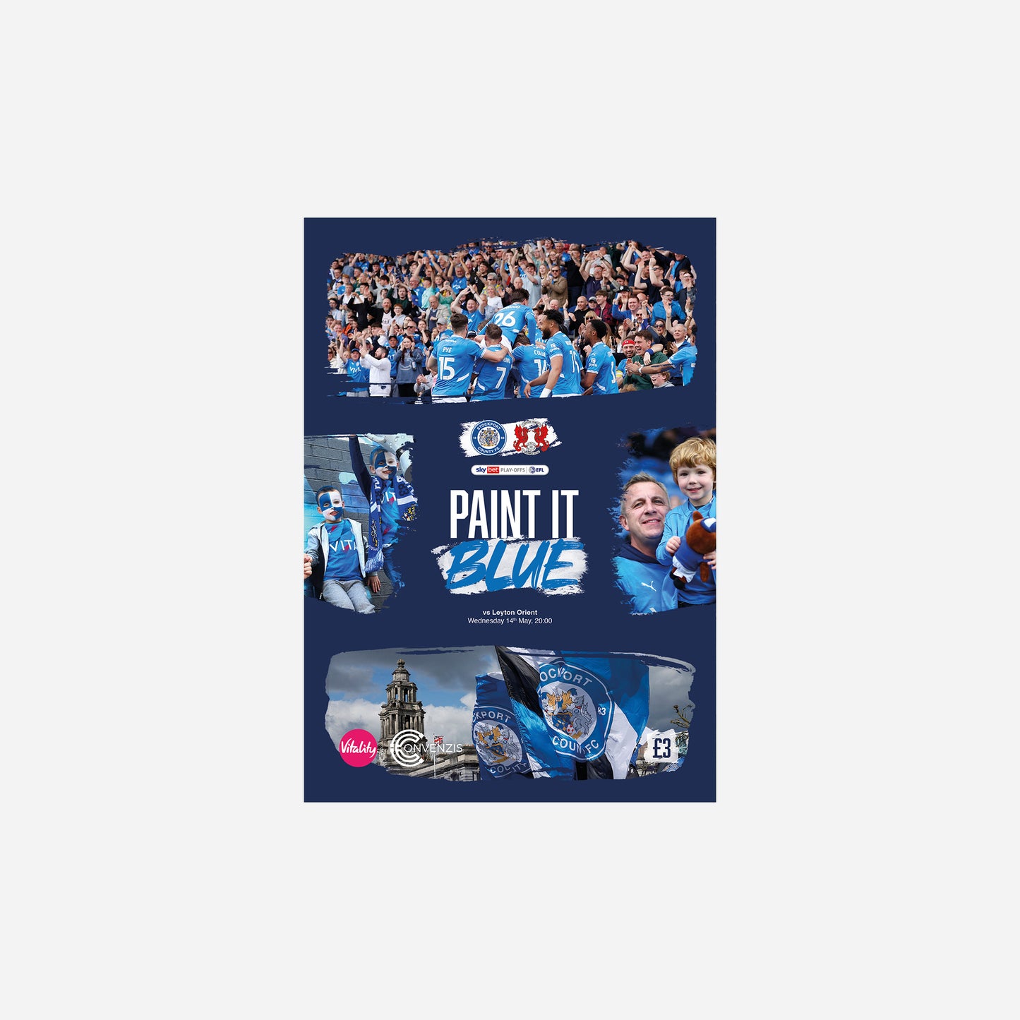 24/25 Stockport County vs Leyton Orient Play-Off Second Leg Programme