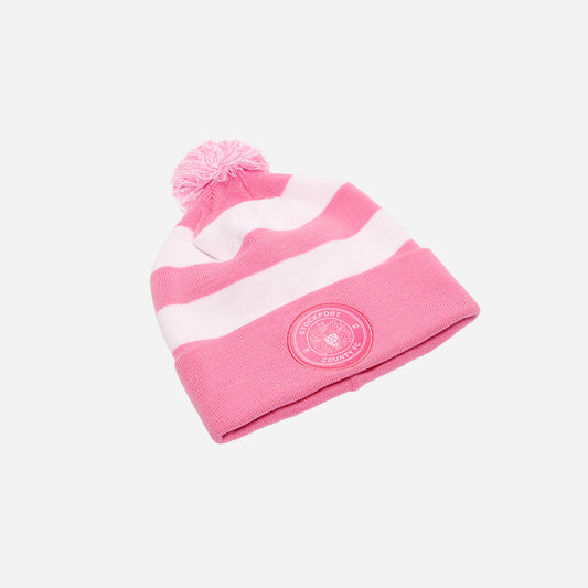 Pink Badge Bobble Hat