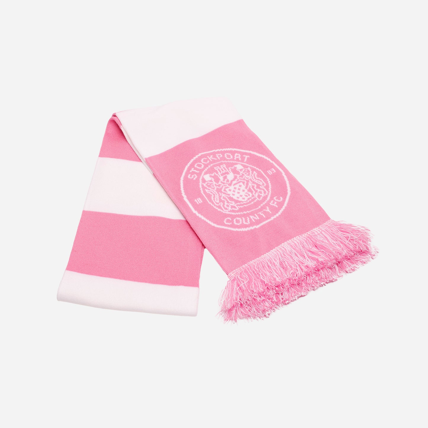 Pink Crest Bar Scarf