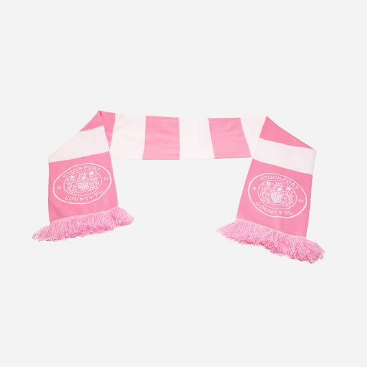 Pink Crest Bar Scarf