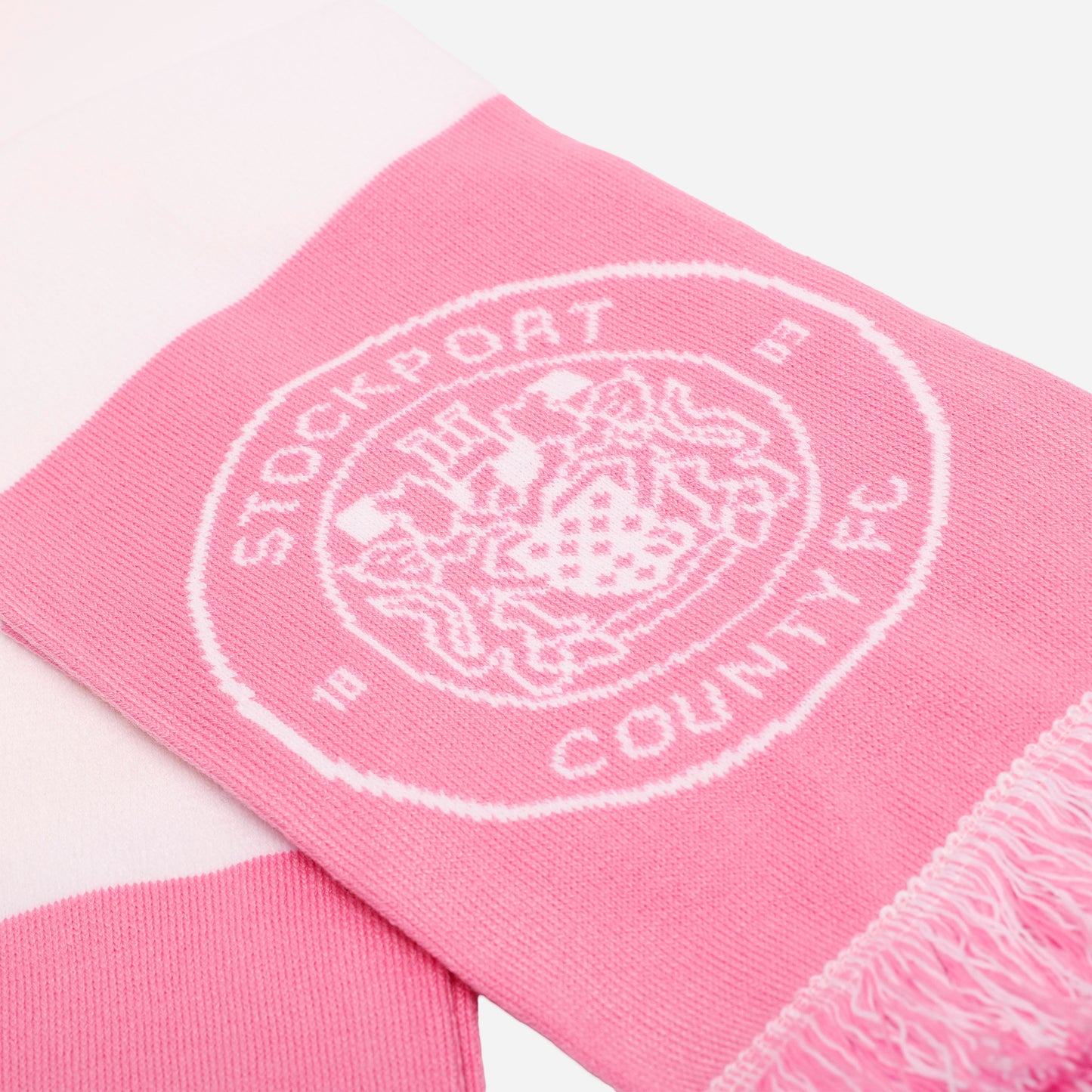 Pink Crest Bar Scarf