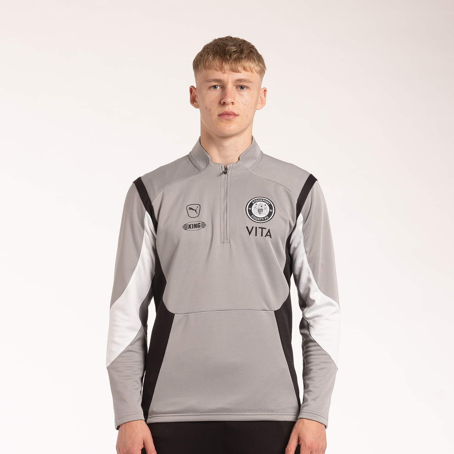 24/25 Grey Puma King 1/4 Zip Jacket