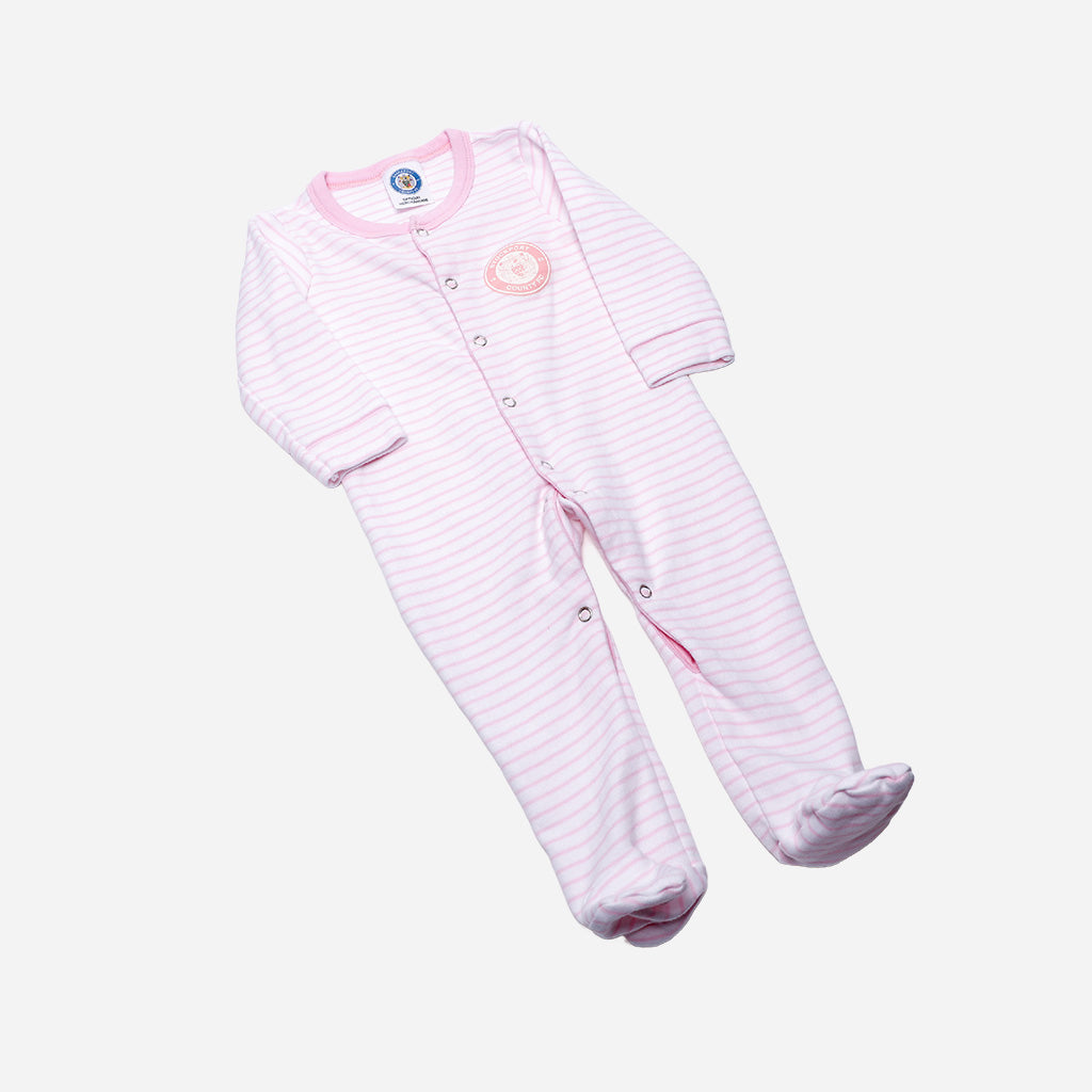 Foy Sleepsuit (Pink & White)
