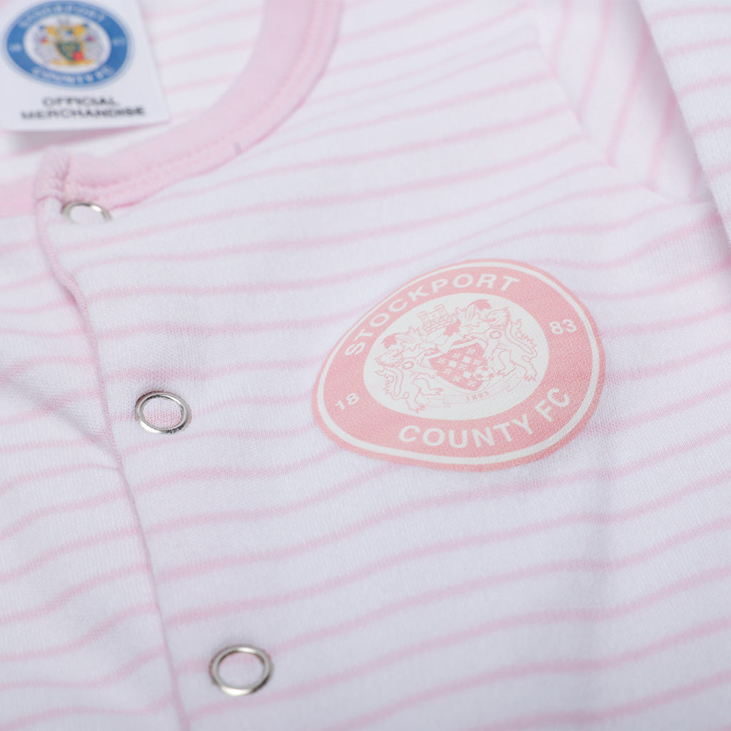 Foy Sleepsuit (Pink & White)