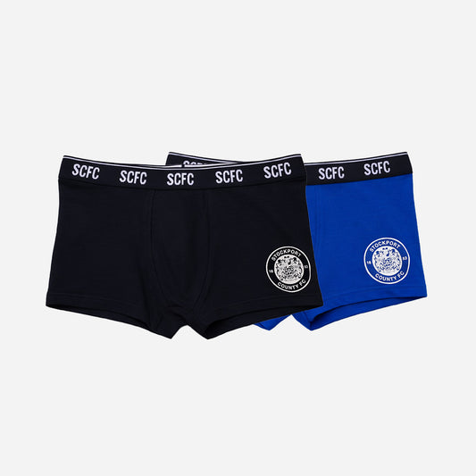 Stockport County Crest Boxer Short 2 Pack