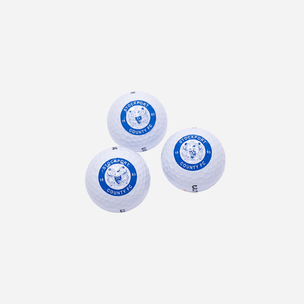 Stockport County FC Crest Golf Ball 3 Pack
