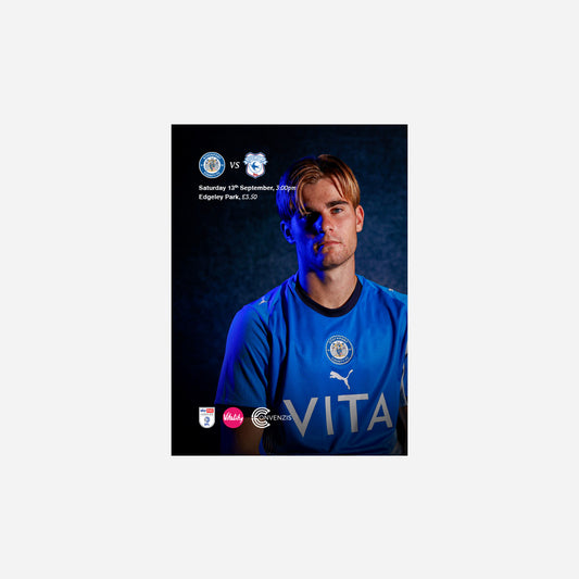25/26 Stockport County Vs Cardiff City Programme