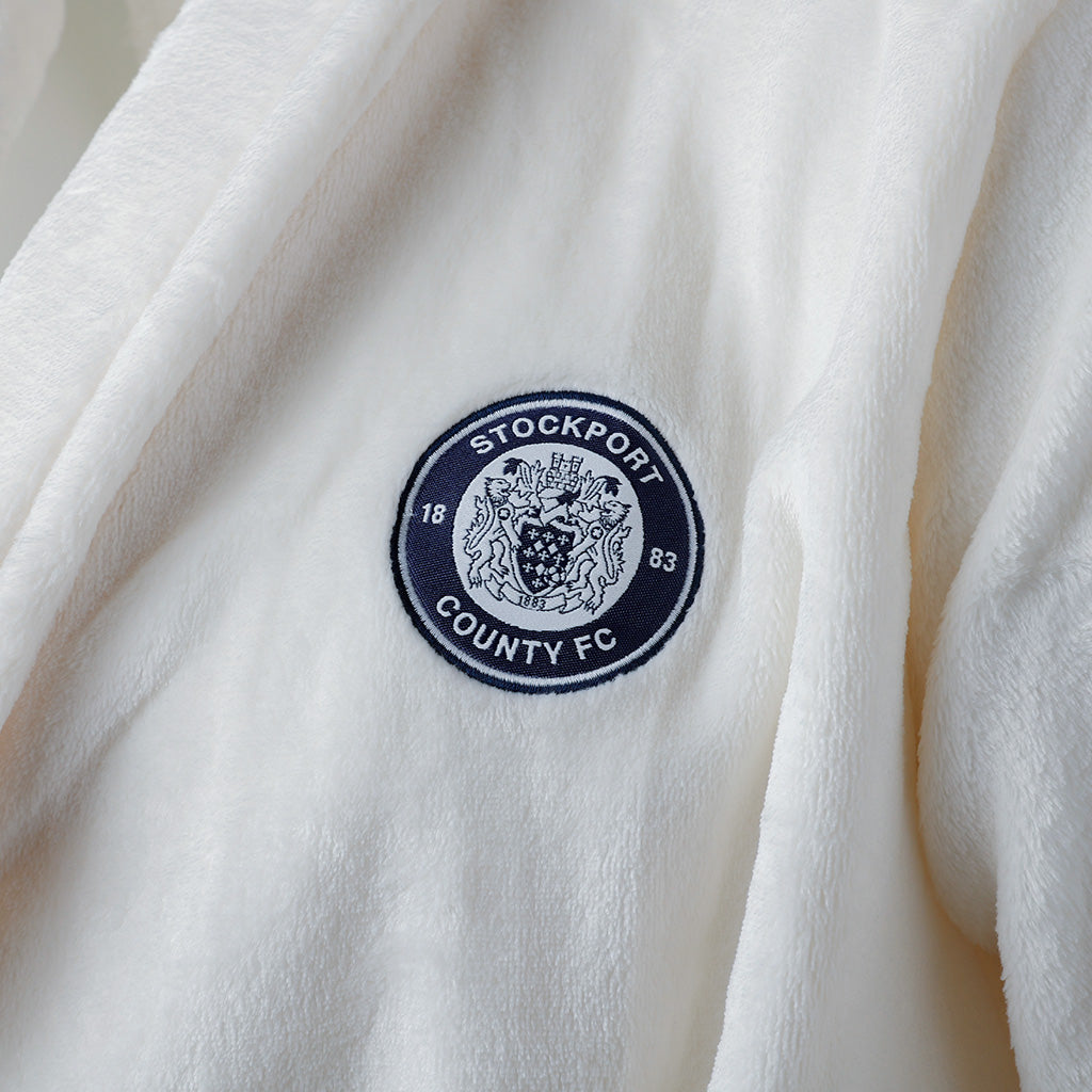 SCFC Crest Off White Dressing Gown Women's