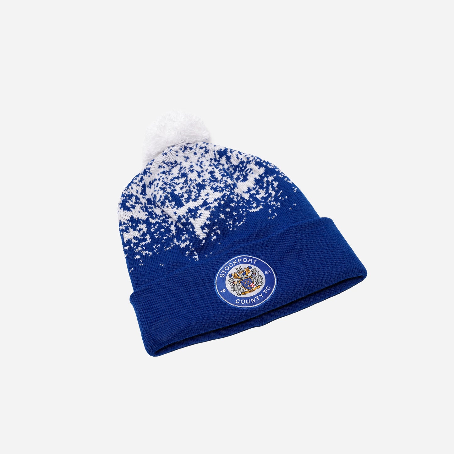 SCFC Shaded Bobble Hat Blue/White