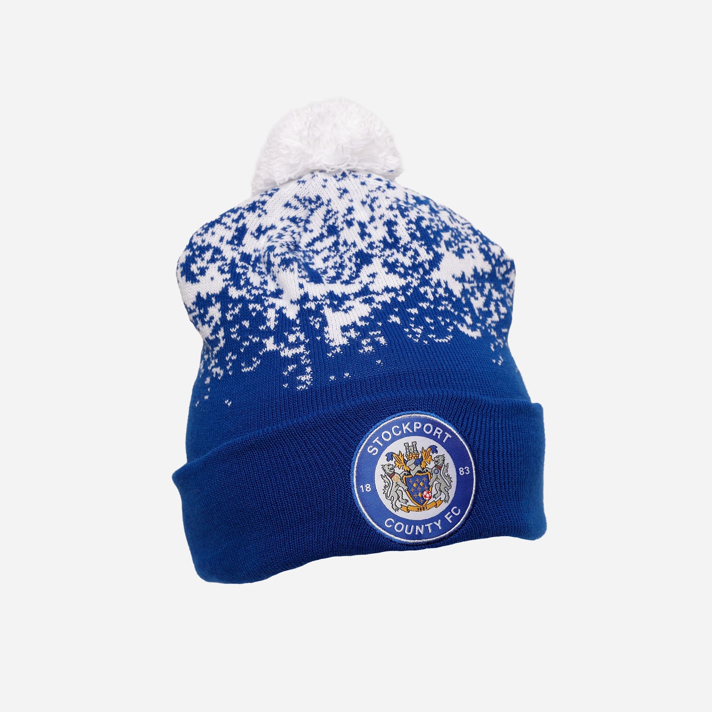 SCFC Shaded Bobble Hat Blue/White