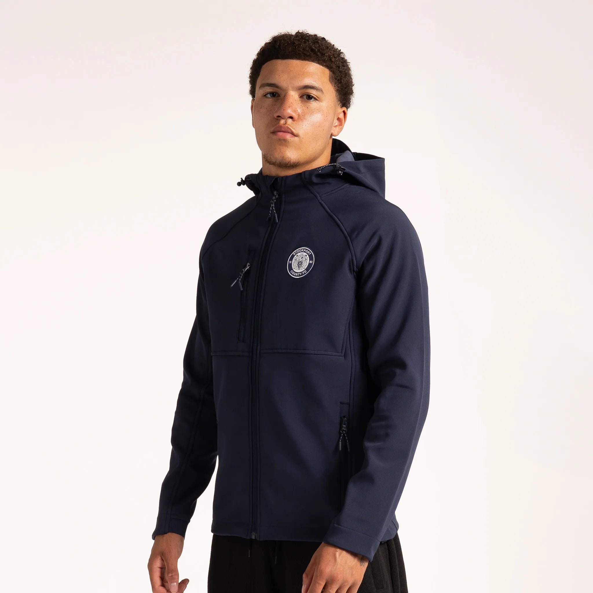Vernon Park FZ Hooded Hybrid Jacket Navy – County Store
