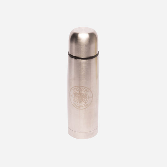 County Silver Thermal Flask