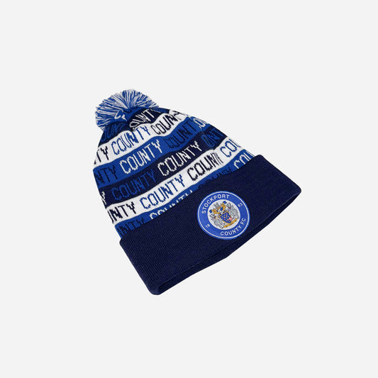 County Hooped Text Bobble Hat