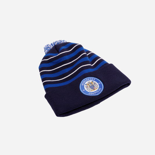 County Striped Bobble Hat