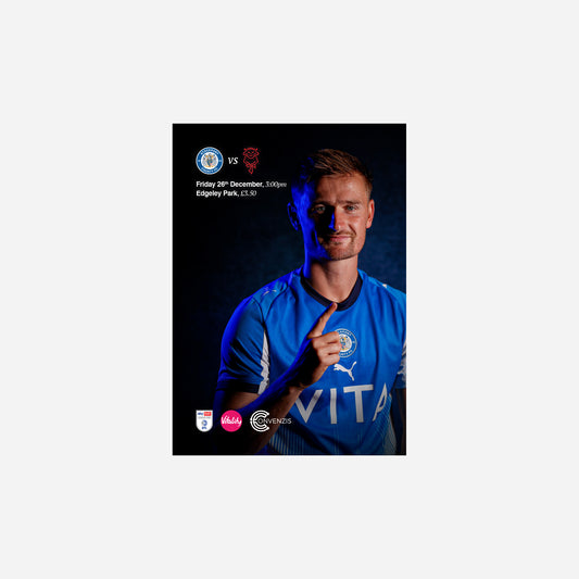 25/26 Stockport County Vs Lincoln City Programme