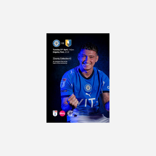 25/26 Stockport County Vs Mansfield Town Programme