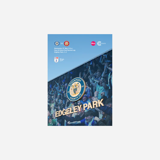 25/26 Play-Off Semi Final - Stockport County Vs Stevenage Programme