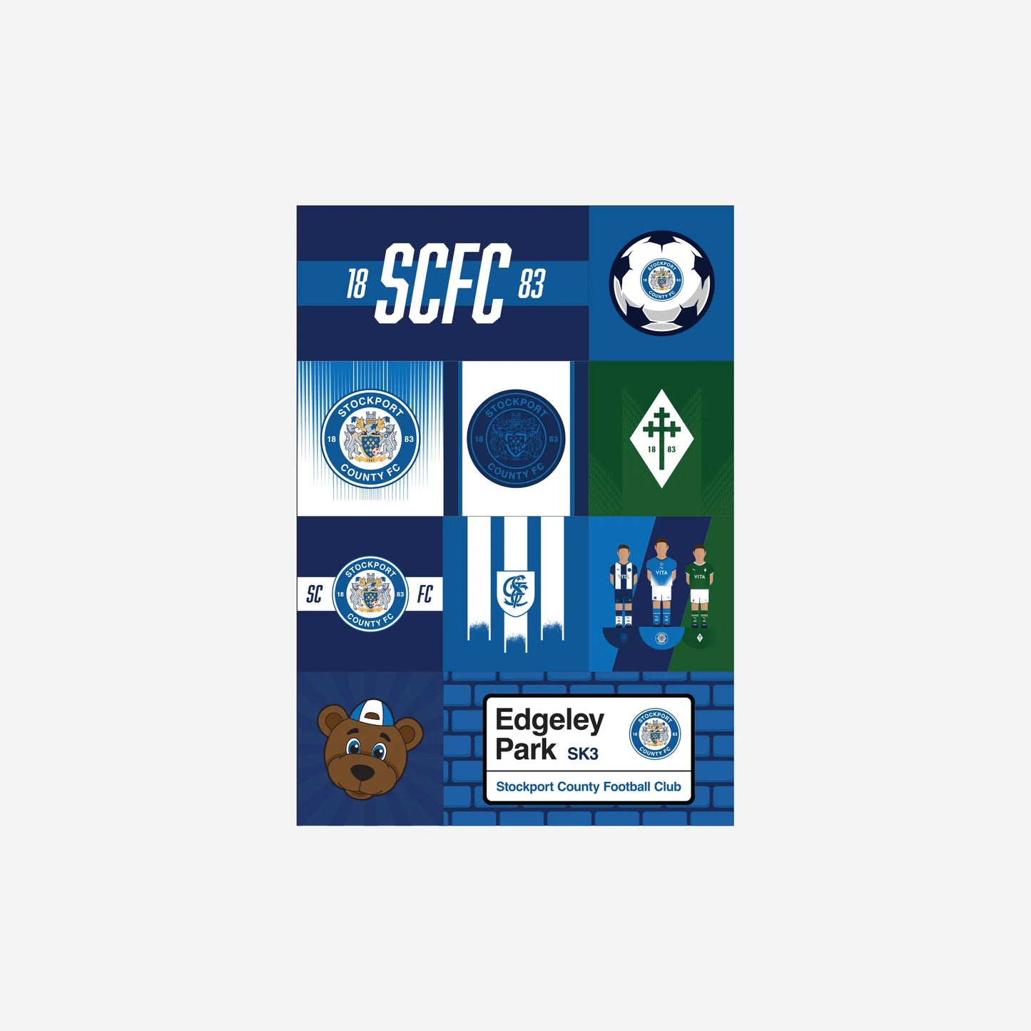 SCFC A4 Sticker Set