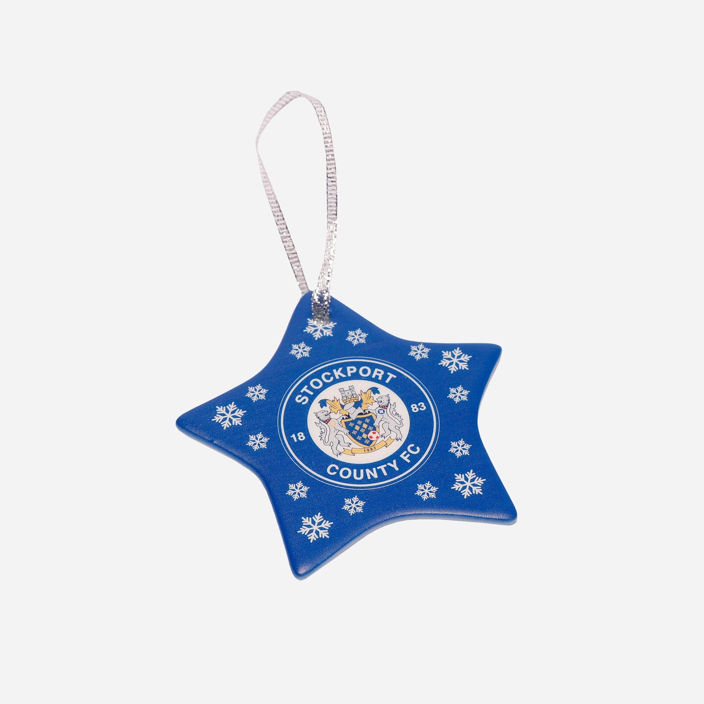 County Christmas Star Ceramic Tree Decoration