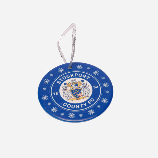 County Christmas Crest Ceramic Tree Decoration