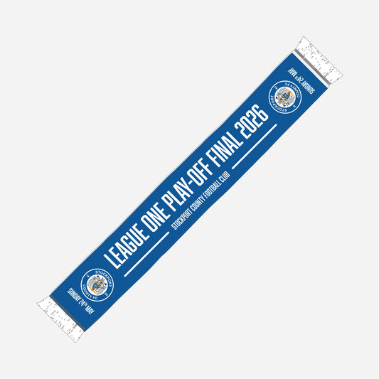 Stockport County League One Wembley Play-Off Final Scarf 2026 (2 Sided)