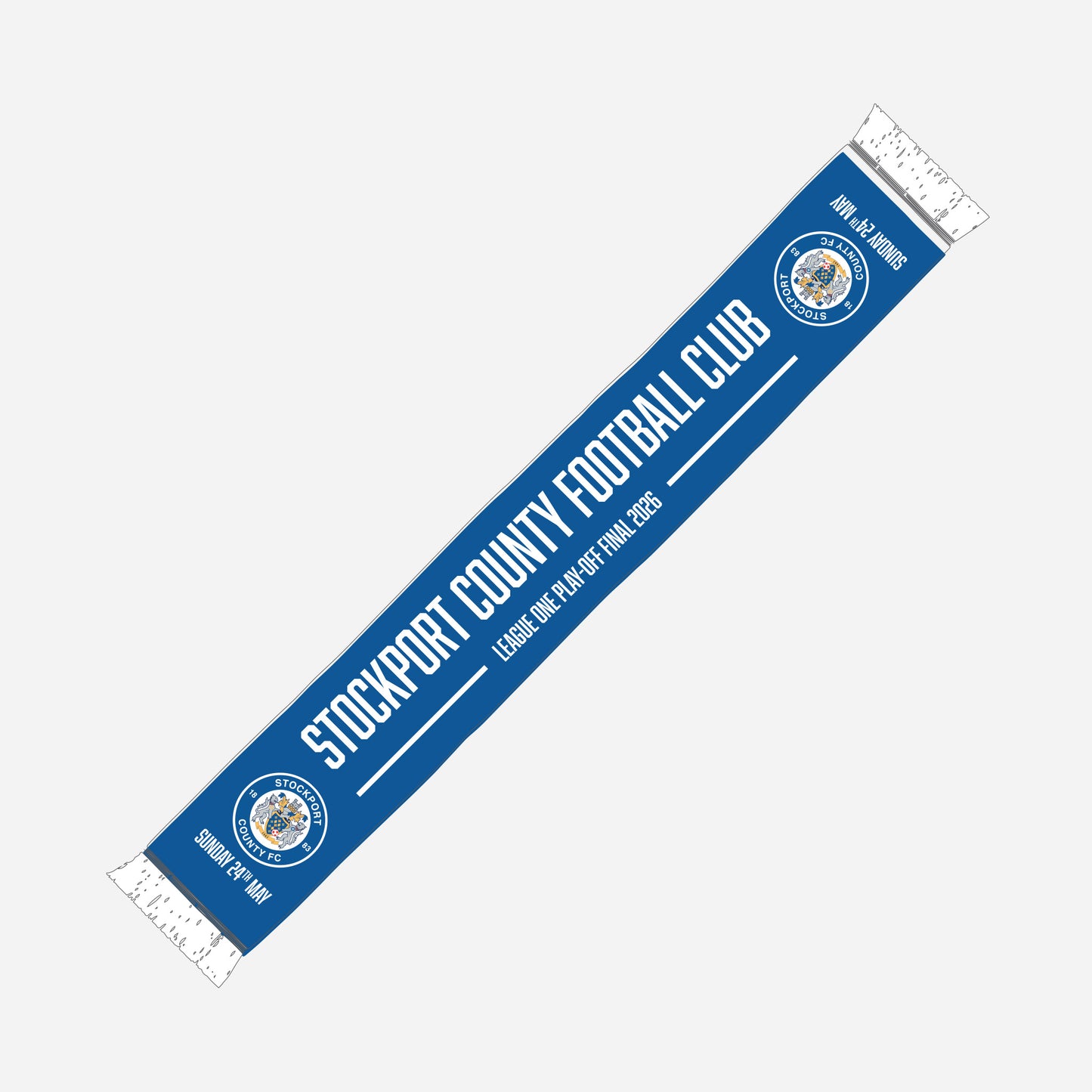 Stockport County League One Wembley Play-Off Final Scarf 2026 (2 Sided)