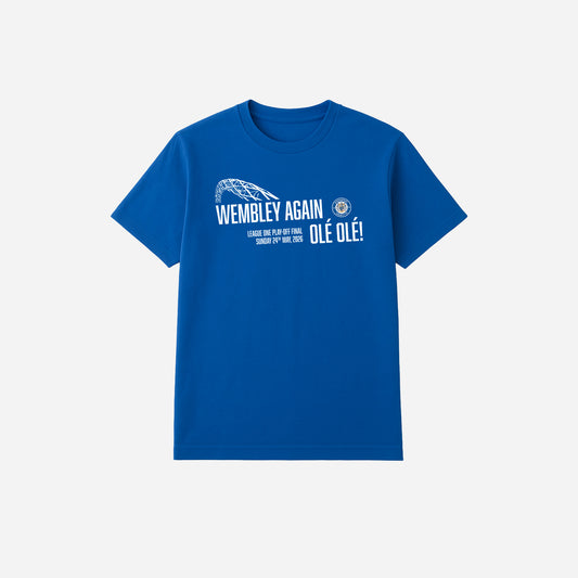 Wembley Again Ole Ole Tee Royal Blue Limited Edition