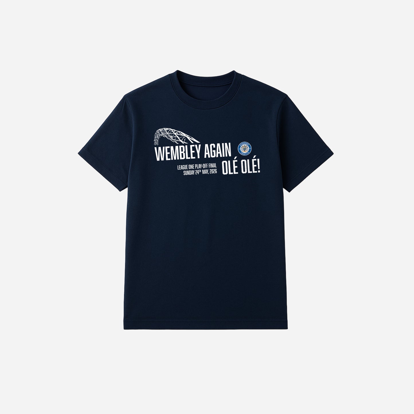 Wembley Again Ole Ole Tee Navy Limited Edition