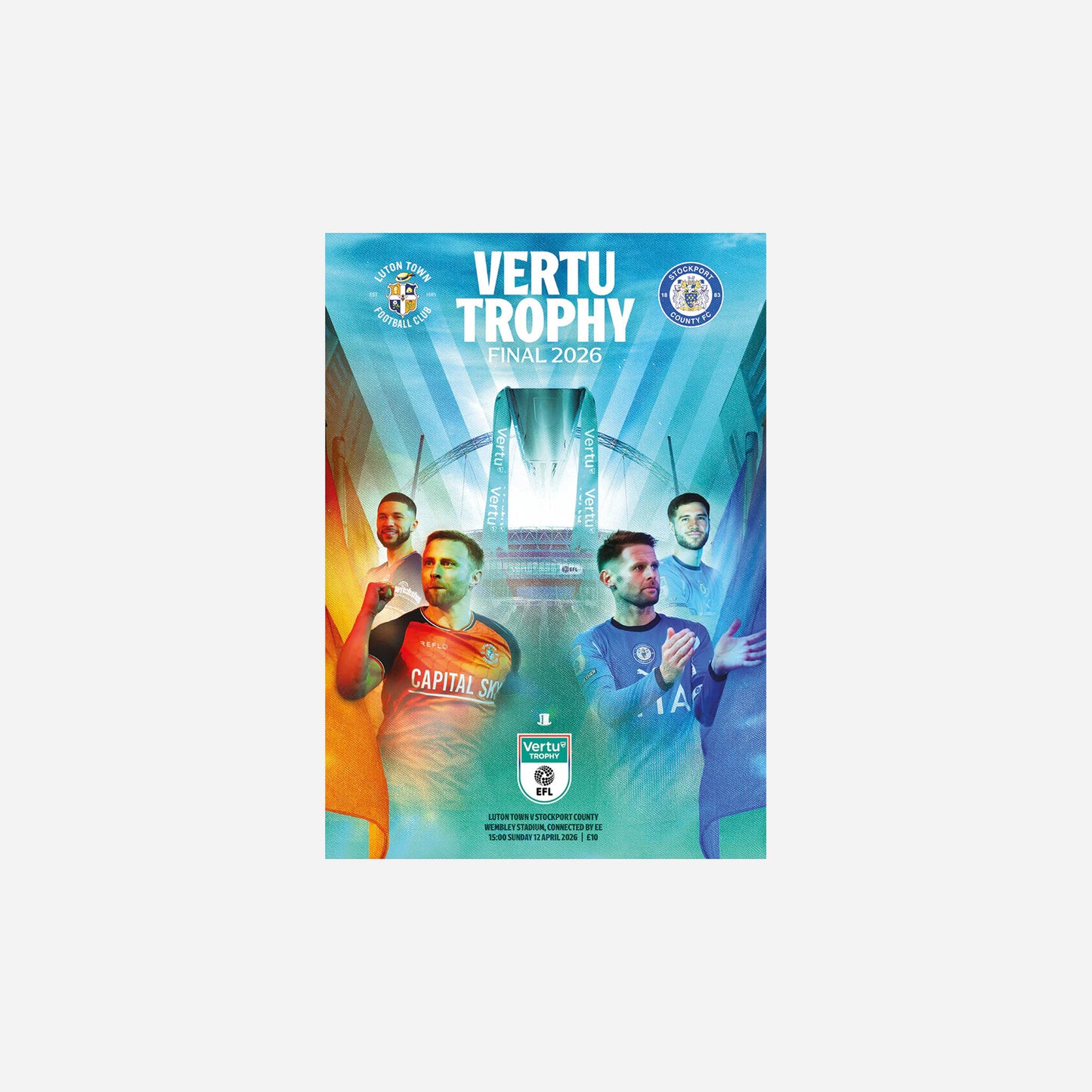 25/26 Stockport County Vs Luton Town Official Vertu Trophy Final Programme