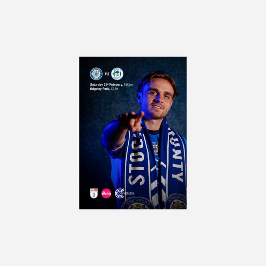 25/26 Stockport County Vs Wigan Athletic Programme